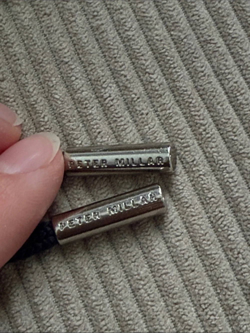 Peter Millar Silver Metal Aglet Cord Tips